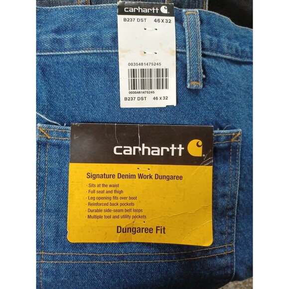 Carhartt Men’s 46x32 Carpenter  Original  Dungaree Fit Straight Leg - Picture 4 of 10